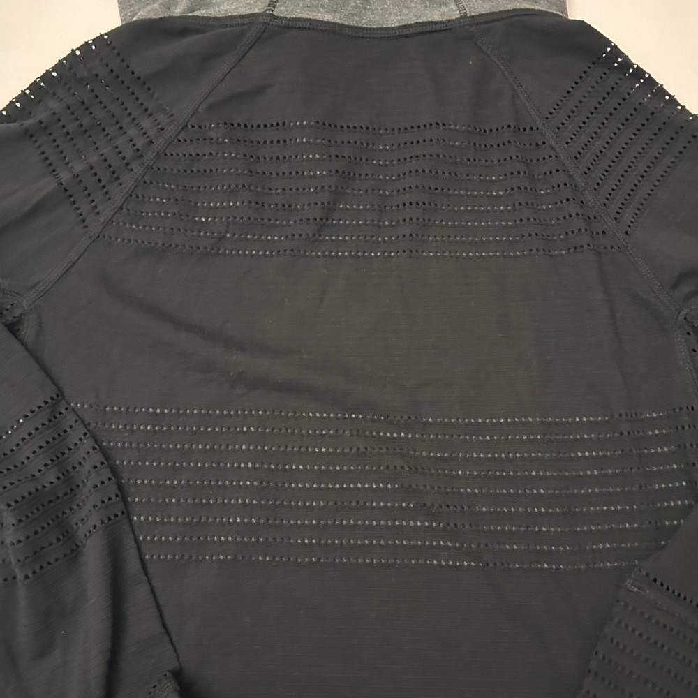 Athleta Hoodie Womens Small Gray Black Limitless Pulchah Charcoal Cowl Neck‎ NWT - Picture 5 of 9